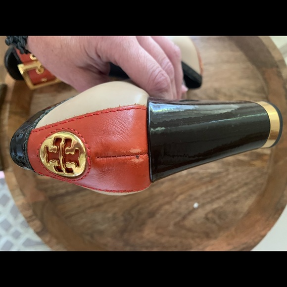 Amazing Tory Burch Peep Toe Block Heels - Picture 13 of 14